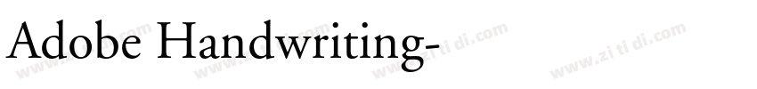 Adobe Handwriting字体转换